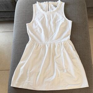 Madewell Sheath Dress Sleeveless Mini Dress with Fringe Trim